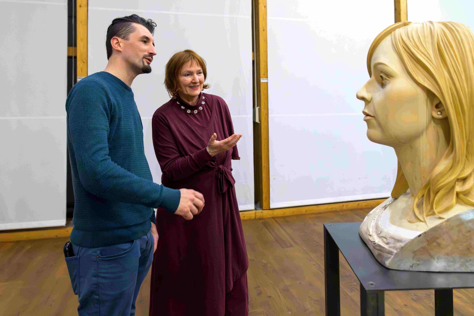 Paul Osterberger und Antia Selinger im Kunst Gespr&auml;ch Foto Helmut JB Laufenb&ouml;ck