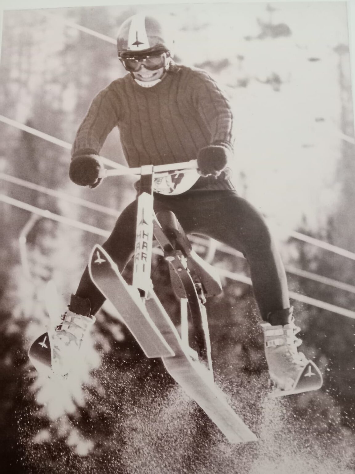Szenefoto Skibob Weltmeister Alois Fischbauer Leihgabe Andreas Fischbauer