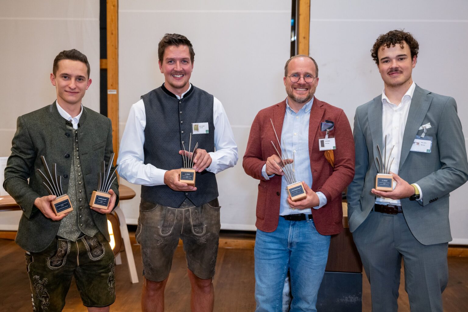 vlnr Publkumspreis Tobias Bachatz 2 Rang Julian Weitlaner 1 Rang Philip Striednig 3 Rang Moritz Gallistl Foto Rudi Aigner